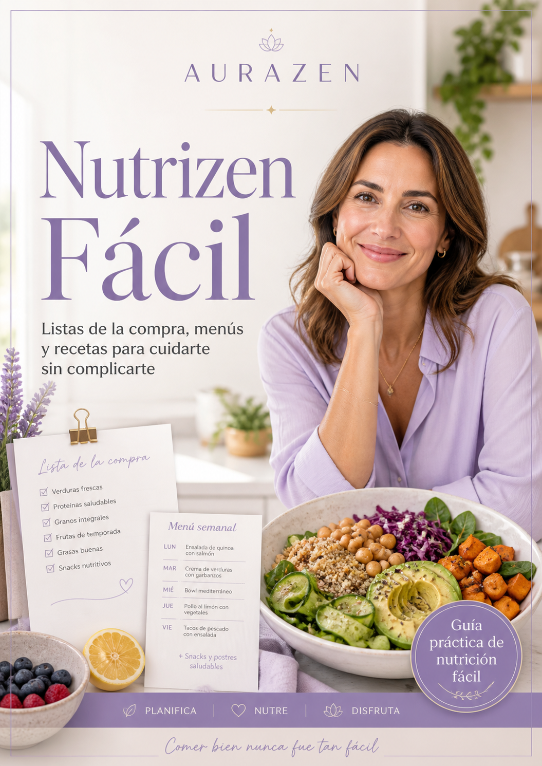 Nutrizen Fácil - Listas de la compra, menús y recetas para cuidarte sin complicarte